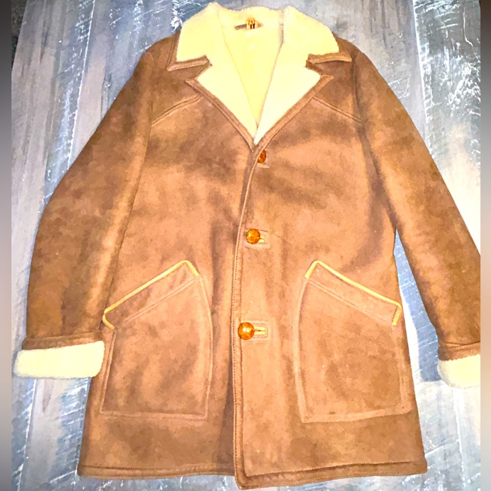 Saks Fifth Ave Black Label Vintage Men’s Size 42 Wool Spring Lamb Jacket suede